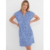 image:imageANRABESS Summer Dresses for Women Casual V Neck Short Sleeve Mini Tshirt Dress 2026 Loose Fit Beach Vacation Shift SundressFloral Blue White