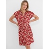 image:imageANRABESS Summer Dresses for Women Casual V Neck Short Sleeve Mini Tshirt Dress 2026 Loose Fit Beach Vacation Shift SundressFloral Red