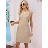 image:imageANRABESS Summer Dresses for Women Casual V Neck Sleeveless Split WrinkleFree Mini Tank Dress Beach Vacation Short SundressAlmond