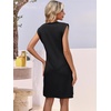 image:imageANRABESS Summer Dresses for Women Casual V Neck Sleeveless Split WrinkleFree Mini Tank Dress Beach Vacation Short SundressBlack