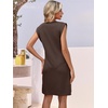 image:imageANRABESS Summer Dresses for Women Casual V Neck Sleeveless Split WrinkleFree Mini Tank Dress Beach Vacation Short SundressBrown