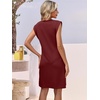 image:imageANRABESS Summer Dresses for Women Casual V Neck Sleeveless Split WrinkleFree Mini Tank Dress Beach Vacation Short SundressDark Red