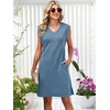 image:imageANRABESS Summer Dresses for Women Casual V Neck Sleeveless Split WrinkleFree Mini Tank Dress Beach Vacation Short SundressGrey Blue