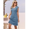 image:imageANRABESS Summer Dresses for Women Casual V Neck Sleeveless Split WrinkleFree Mini Tank Dress Beach Vacation Short SundressGrey Blue