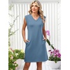 image:imageANRABESS Summer Dresses for Women Casual V Neck Sleeveless Split WrinkleFree Mini Tank Dress Beach Vacation Short SundressGrey Blue