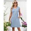 image:imageANRABESS Summer Dresses for Women Casual V Neck Sleeveless Split WrinkleFree Mini Tank Dress Beach Vacation Short SundressLight Blue
