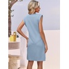 image:imageANRABESS Summer Dresses for Women Casual V Neck Sleeveless Split WrinkleFree Mini Tank Dress Beach Vacation Short SundressLight Blue