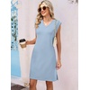 image:imageANRABESS Summer Dresses for Women Casual V Neck Sleeveless Split WrinkleFree Mini Tank Dress Beach Vacation Short SundressLight Blue
