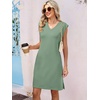 image:imageANRABESS Summer Dresses for Women Casual V Neck Sleeveless Split WrinkleFree Mini Tank Dress Beach Vacation Short SundressLight Green