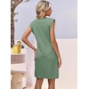 image:imageANRABESS Summer Dresses for Women Casual V Neck Sleeveless Split WrinkleFree Mini Tank Dress Beach Vacation Short SundressLight Green