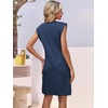 image:imageANRABESS Summer Dresses for Women Casual V Neck Sleeveless Split WrinkleFree Mini Tank Dress Beach Vacation Short SundressNavy Blue