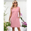 image:imageANRABESS Summer Dresses for Women Casual V Neck Sleeveless Split WrinkleFree Mini Tank Dress Beach Vacation Short SundressPink