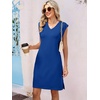 image:imageANRABESS Summer Dresses for Women Casual V Neck Sleeveless Split WrinkleFree Mini Tank Dress Beach Vacation Short SundressRoyal Blue