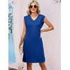 image:imageANRABESS Summer Dresses for Women Casual V Neck Sleeveless Split WrinkleFree Mini Tank Dress Beach Vacation Short SundressRoyal Blue
