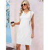 image:imageANRABESS Summer Dresses for Women Casual V Neck Sleeveless Split WrinkleFree Mini Tank Dress Beach Vacation Short SundressWhite