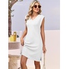 image:imageANRABESS Summer Dresses for Women Casual V Neck Sleeveless Split WrinkleFree Mini Tank Dress Beach Vacation Short SundressWhite