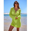 image:imageANRABESS Women Beach Crochet Cover Ups Summer Knit Swimwear Mesh Bathing Suit Hollow Out Dress 2026 Vacation SwimsuitGreen