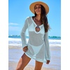 image:imageANRABESS Women Beach Crochet Cover Ups Summer Knit Swimwear Mesh Bathing Suit Hollow Out Dress 2026 Vacation SwimsuitSky