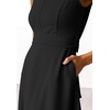 image:imageANRABESS Women Formal Sleeveless Midi Dress Elegant Belted ALine Cocktail Dress for Wedding Guest Work Party SummerBlack