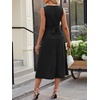 image:imageANRABESS Women Formal Sleeveless Midi Dress Elegant Belted ALine Cocktail Dress for Wedding Guest Work Party SummerBlack