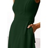 image:imageANRABESS Women Formal Sleeveless Midi Dress Elegant Belted ALine Cocktail Dress for Wedding Guest Work Party SummerDark Green