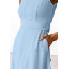 image:imageANRABESS Women Formal Sleeveless Midi Dress Elegant Belted ALine Cocktail Dress for Wedding Guest Work Party SummerLight Blue