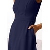image:imageANRABESS Women Formal Sleeveless Midi Dress Elegant Belted ALine Cocktail Dress for Wedding Guest Work Party SummerNavy Blue