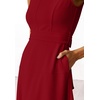 image:imageANRABESS Women Formal Sleeveless Midi Dress Elegant Belted ALine Cocktail Dress for Wedding Guest Work Party SummerRed