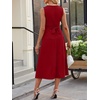 image:imageANRABESS Women Formal Sleeveless Midi Dress Elegant Belted ALine Cocktail Dress for Wedding Guest Work Party SummerRed