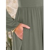 image:imageANRABESS Women Long Sleeve Midi Dress Crewneck Fall Fashion Casual Flowy ALine Long Dresses Vacation Outfit with PocketArmy Green