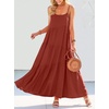 image:imageANRABESS Women Summer Casual Loose Sleeveless Sundress Spaghetti Strap Flowy Boho Linen Beach Vacation Maxi Long DressBrick Orange