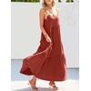 image:imageANRABESS Women Summer Casual Loose Sleeveless Sundress Spaghetti Strap Flowy Boho Linen Beach Vacation Maxi Long DressBrick Orange