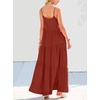 image:imageANRABESS Women Summer Casual Loose Sleeveless Sundress Spaghetti Strap Flowy Boho Linen Beach Vacation Maxi Long DressBrick Orange
