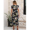 image:imageANRABESS Women Summer Casual Short Sleeve Maxi Dresses A Line Flowy T Shirt Dress 2026 Beach Vacation Sundress with PocketsBlack Yellow Floral