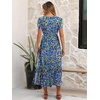 image:imageANRABESS Women Summer Casual Short Sleeve Maxi Dresses A Line Flowy T Shirt Dress 2026 Beach Vacation Sundress with PocketsBlue Yellow Floral