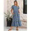 image:imageANRABESS Women Summer Casual Short Sleeve Maxi Dresses A Line Flowy T Shirt Dress 2026 Beach Vacation Sundress with PocketsBlue Yellow Floral