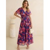 image:imageANRABESS Women Summer Floral Maxi Dress Short Sleeve Boho Flowy Tulle Beach Vacation Wedding Guest 2026 Party Long DressesBlue Orange Floral