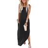 image:imageANRABESS Women Summer Maxi Dress Beach Vacation Sundress Sleeveless Casual Loose Shirt Dresses 2026 Travel OutfitsBlack