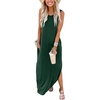 image:imageANRABESS Women Summer Maxi Dress Beach Vacation Sundress Sleeveless Casual Loose Shirt Dresses 2026 Travel OutfitsDark Green