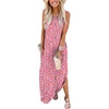 image:imageANRABESS Women Summer Maxi Dress Beach Vacation Sundress Sleeveless Casual Loose Shirt Dresses 2026 Travel OutfitsFloral Pink