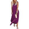image:imageANRABESS Women Summer Maxi Dress Beach Vacation Sundress Sleeveless Casual Loose Shirt Dresses 2026 Travel OutfitsFuchsia