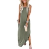 image:imageANRABESS Women Summer Maxi Dress Beach Vacation Sundress Sleeveless Casual Loose Shirt Dresses 2026 Travel OutfitsOlive