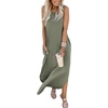 image:imageANRABESS Women Summer Maxi Dress Beach Vacation Sundress Sleeveless Casual Loose Shirt Dresses 2026 Travel OutfitsOlive