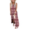image:imageANRABESS Women Summer Maxi Dress Beach Vacation Sundress Sleeveless Casual Loose Shirt Dresses 2026 Travel OutfitsPrint Red