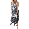 image:imageANRABESS Women Summer Maxi Dress Beach Vacation Sundress Sleeveless Casual Loose Shirt Dresses 2026 Travel OutfitsPrinted Leaves