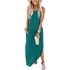 image:imageANRABESS Women Summer Maxi Dress Beach Vacation Sundress Sleeveless Casual Loose Shirt Dresses 2026 Travel OutfitsTeal Blue