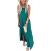 image:imageANRABESS Women Summer Maxi Dress Beach Vacation Sundress Sleeveless Casual Loose Shirt Dresses 2026 Travel OutfitsTeal Blue