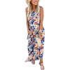 image:imageANRABESS Women Summer Maxi Dress Beach Vacation Sundress Sleeveless Casual Loose Shirt Dresses 2026 Travel OutfitsTie Dy Rainbow