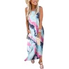image:imageANRABESS Women Summer Maxi Dress Beach Vacation Sundress Sleeveless Casual Loose Shirt Dresses 2026 Travel OutfitsTie Dye Purple