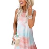 image:imageANRABESS Women Summer Maxi Dress Beach Vacation Sundress Sleeveless Casual Loose Shirt Dresses 2026 Travel OutfitsTie Dye Rainbow